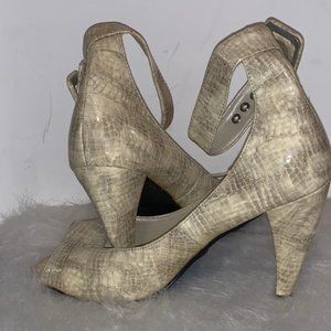 Peep Toe Ankle Strap Heels